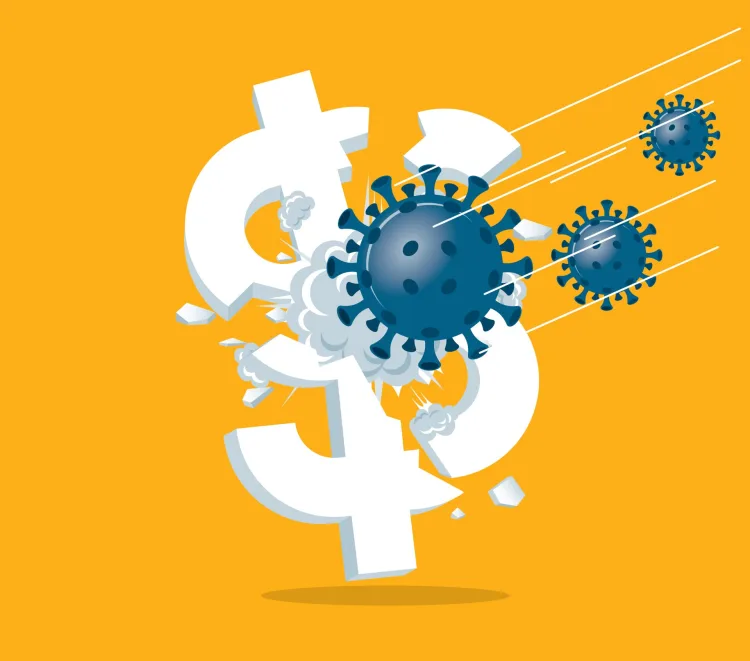 Currency concept. Business get down